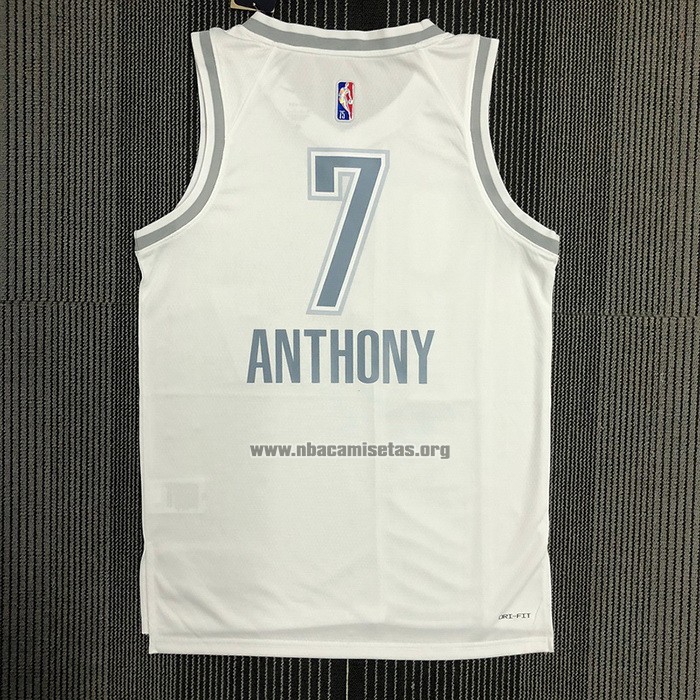 Camiseta Oklahoma City Thunder Carmelo Anthony NO 7 Ciudad 2021-22 Blanco